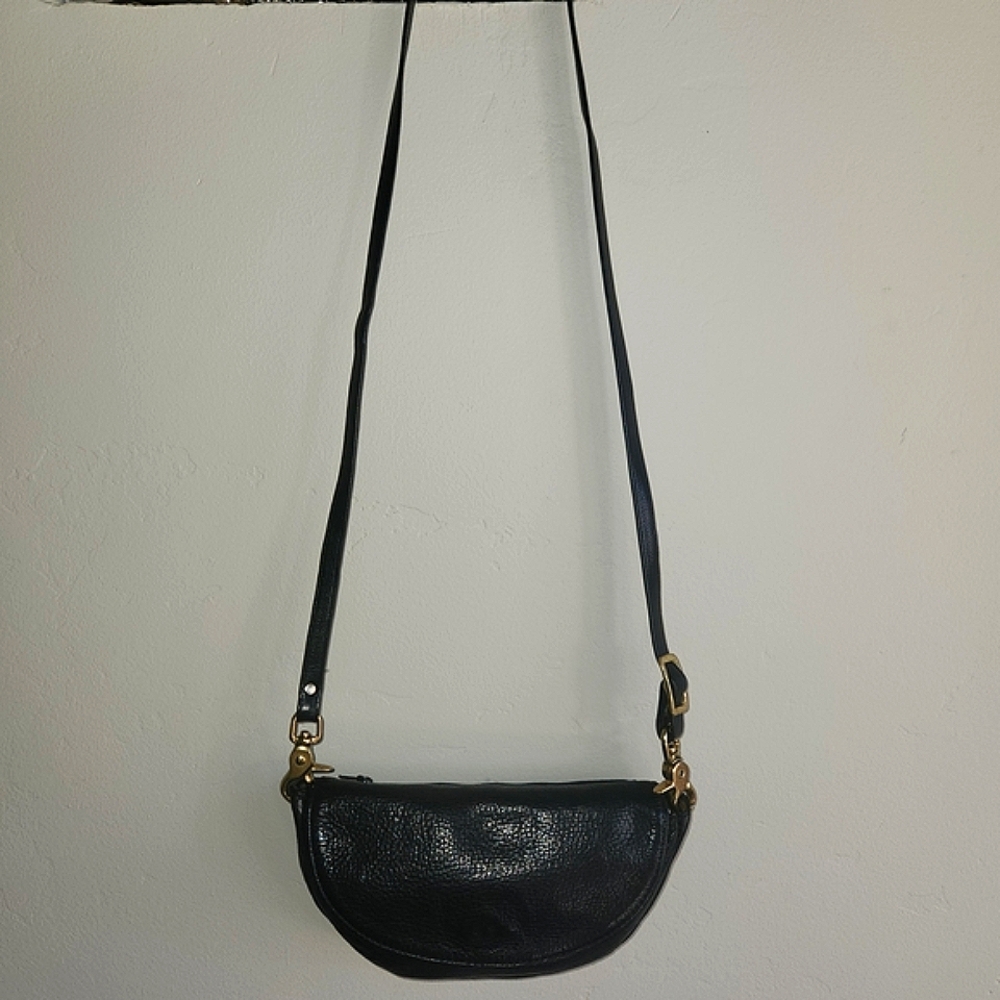 Libaire California Vintage Black Leather Crossbody Bag - Picture 2 of 16